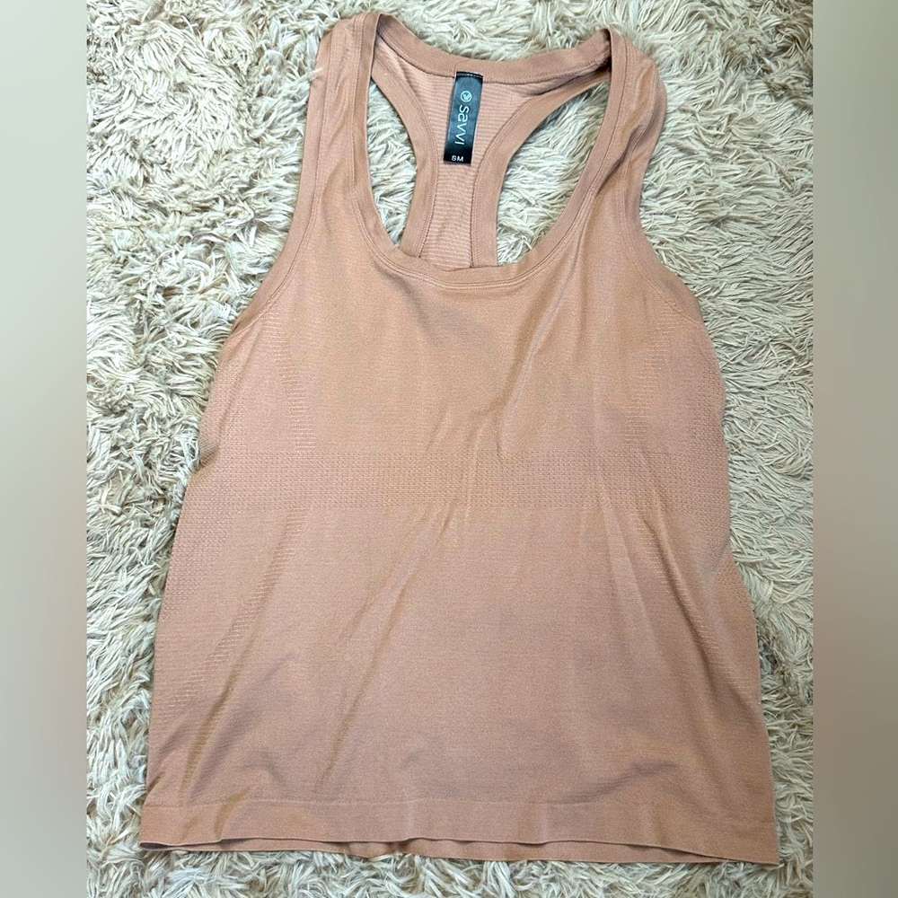 Savvi athletica Tan Racerback Tank Top